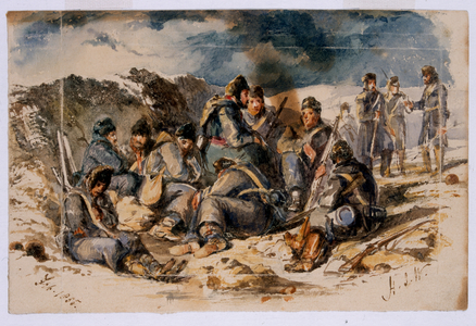 Night Scene, Sevastopol, 1855 (w/c)