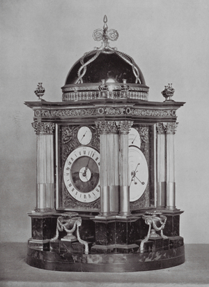 Buckingham Palace: Four Sided Astronomical Clock (b/w photo)