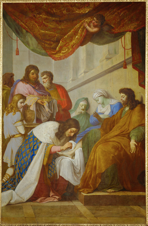 Saint Louis soignant les malades - Saint Louis … (painting on canvas)