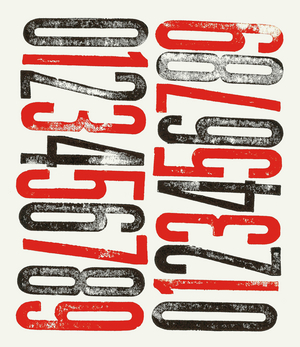 Numbers, 2014 (woodtype printing on paper)