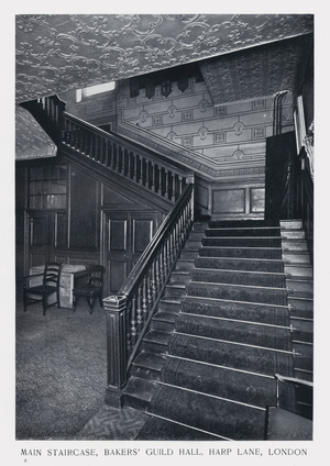 Main Staircase, Bakers' Guild Hall, Harp Lane, London (photo)