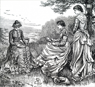Young ladies spending the afternoon outside