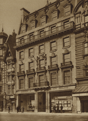 Dominion of New Zealand Building, the Strand (b/w photo)