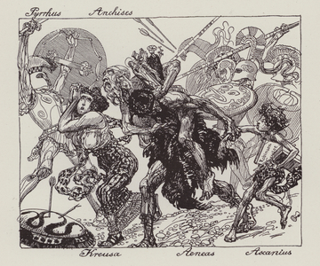 The sack of Troy (litho)