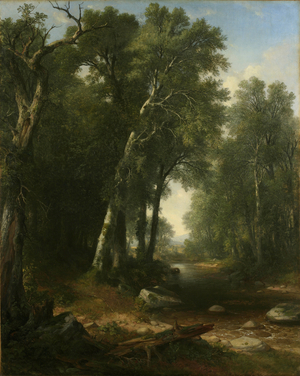 Woodland Brook, 1859 (oil on canvas)