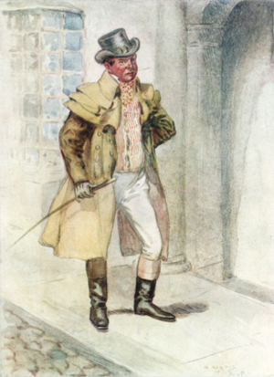 Illustration for Northanger Abbey by Jane Austen (colour litho)