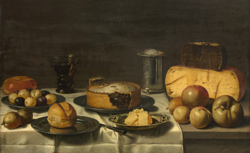 A Dutch Breakfast (oil on panel)