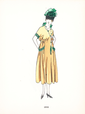 Ladies fashion, 1918 (colour litho)