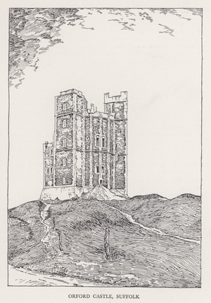 Orford Castle, Suffolk (litho)