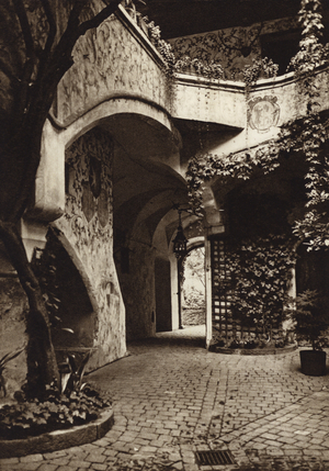 Italy: Merano, Castello Forst (b/w photo)