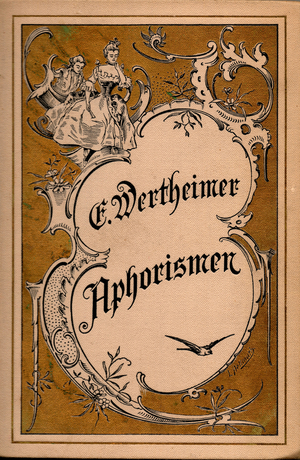 Cover of Aphorismen (Pensées et Maximes), by E. Wertheimer, 1895 (leather)