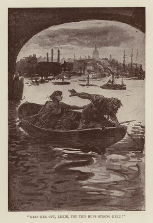 Illustration for Our Mutual Friend by Charles Dickens (litho)
