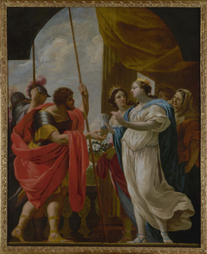 Helen offering Menelaus the potion of Queen Polydamne, ca. 1650 (oil on canvas)