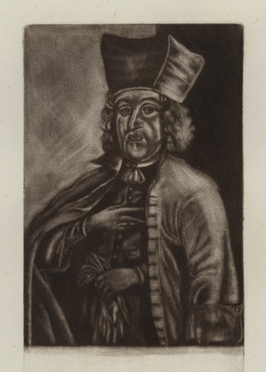 Titus Oates, English priest and fabricator of the supposed Popish Plot to Kill King Charles II (mezzotint)