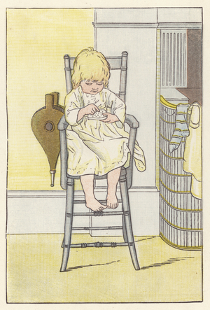 The nursery chair (colour litho)
