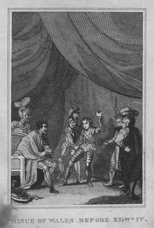 Prince of Wales before Edward IV (engraving)