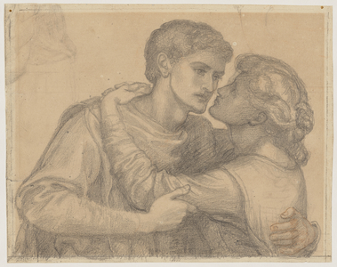 The Lovers, 1876 (pen and red chalk on paper)