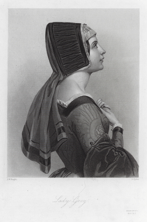 Lady Grey, a character in Henry VI (engraving)