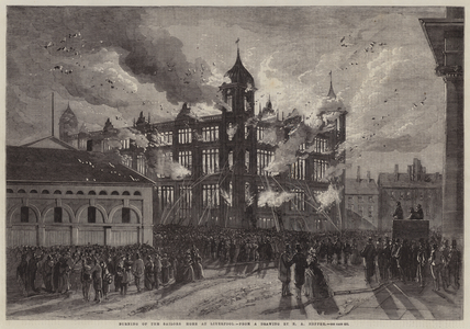 Burning of the Sailors Home at Liverpool (engraving)