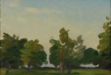 Orchard at Meadle, Buckinghamshire (oil on canvas)