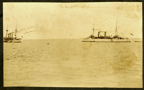 HMS Pegasus, WW1, c. 1914 (b/w photo)