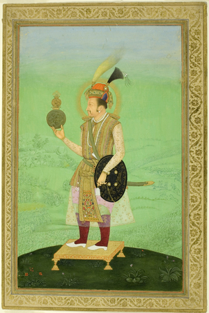 Portrait of Emperor Jahangir, c.1800 (opaque w/c & gold on paper)