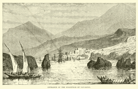 Entrance of the Roadstead of Navarino (engraving)