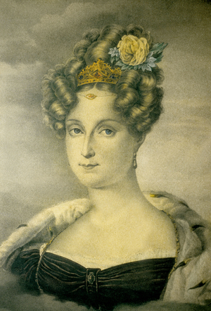 Princess Louise-Marie of Orleans (1812-1850) 2nd wife of King  of Belgium Leopold1st, engraving