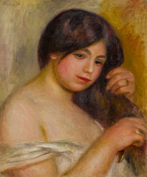 Woman combing her hair, 1907 (oil on canvas)