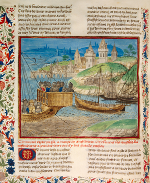 Julius Caesar in England, (miniature)
