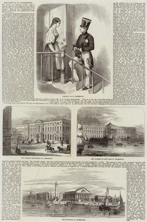 Sketches in St Petersburg (engraving)