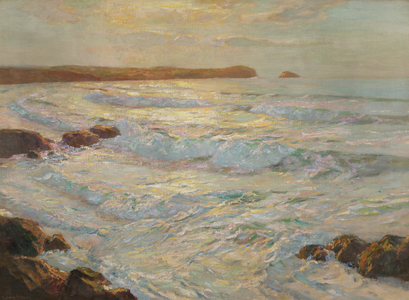 Summer Sea, Newquay, Cornwall, c.1920 (oil on canvas)