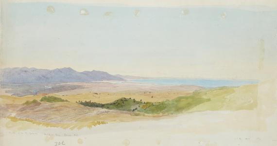 Mouth of the Aorere River, Golden Bay, Nelson, New Zealand, 1871 (w/c on paper) 
