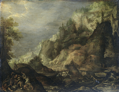 Mountainous Landscape, 1605 (oil on copper)