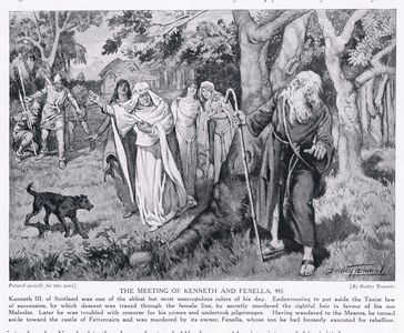 The meeting of Kenneth and Fenella, 1920's (litho)