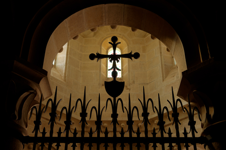 Ribelles. The family chapel. Interior. The ambulatory. The fence. Ironwork. Modernism/eclecticism.