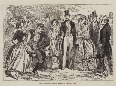 The Queen and Prince Albert in Ireland, 1849 (engraving)