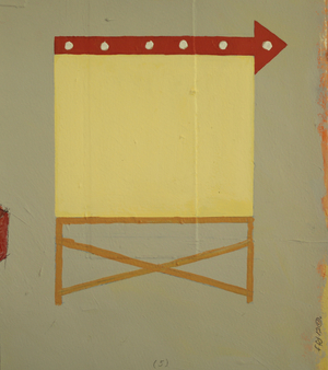 Billboard #5, acrylic on paper (2013)