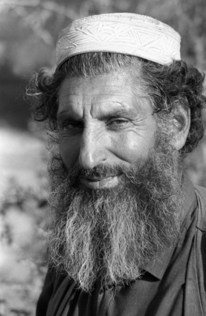 Khazan Gul (leader of the resistance fighters) in the mountain village of Tani - Afghanistan..., 1990 (photo)