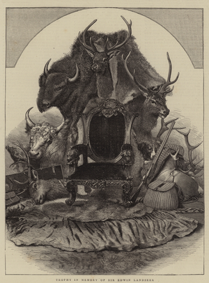 Trophy in Memory of Sir Edwin Landseer (engraving)