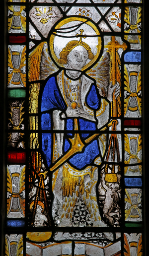 Window n5 depicting St Michael  (stained glass)