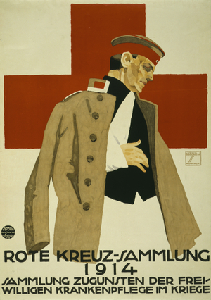 Rote Kreuz-Sammlung 1914. Sammlung zugunsten der Freiwilligen Krankenpflege im Kriege (colour lithograph)