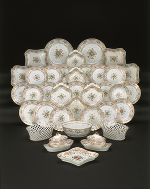 Composite table service, late 18th century (porcelain)