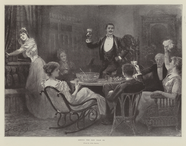 Seeing the New Year in, 1898 (litho)