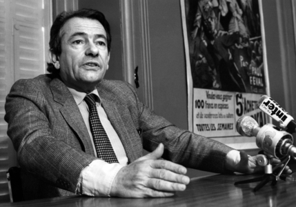 Michel Crepeau Candidate Mgr In The Presidential Election Here During A Press Conference in Paris February 24 1981 (b/w photo)