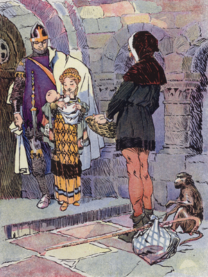 Une Petite Fille des Temps Feodaux (colour litho)