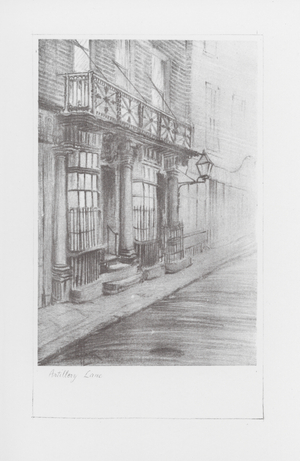 London Lanes: Artillery Lane (litho)