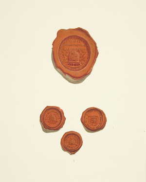 Seals of St Peter's Hospital (w/c on paper)