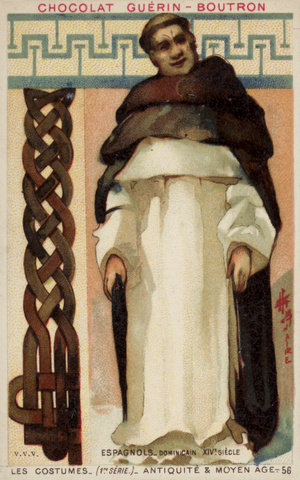 Spanish Dominican friar, 14th Century (chromolitho)