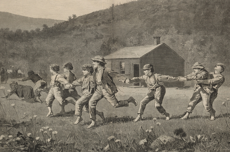Snap-The-Whip, 1873 (wood engraving on paper)